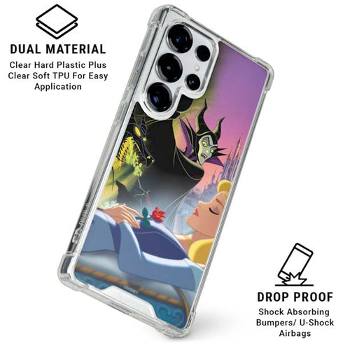 Disney Villains Sleeping Beauty and Maleficent Art Galaxy S25 Ultra Clear Case